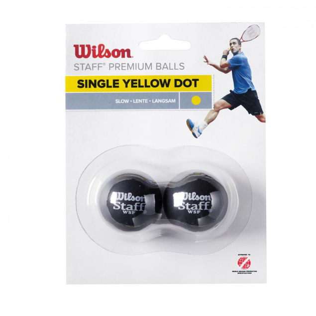 Wilson  STAFF SQUASH 2 BALL /YELLOW DOT