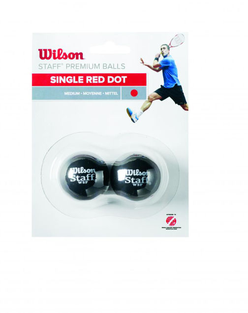 Wilson  STAFF SQUASH 2 BALL /RED DOT