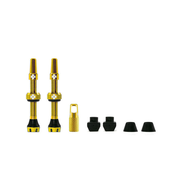 MUC-OFF Tubeless Valve Kit V. 2.0 44 mm Gold